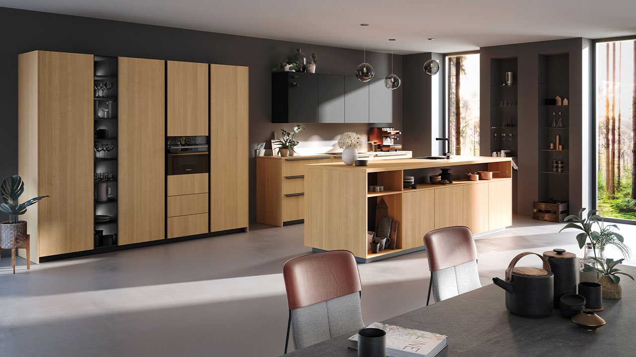 Luxury wood finish kitchen Poole